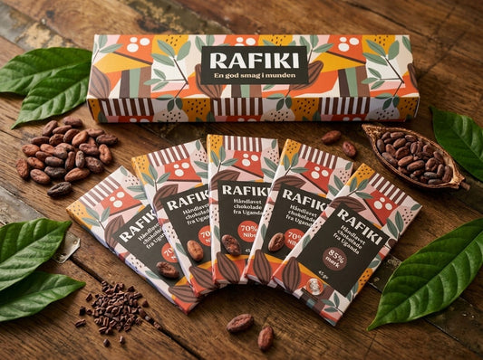 Gaveæske med 6 plader chokolade